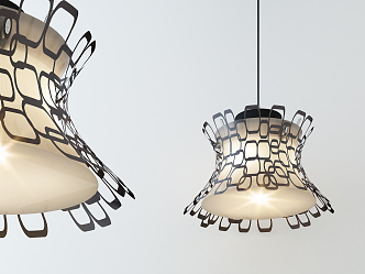 Modern chandelier fashion simple metal chandelier lamps 3d model