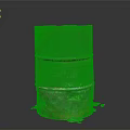 Rusty Red And Black Oil Drum As Old Household Storage Container
