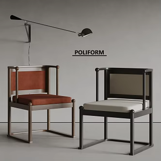 poliform modern dining chair fabric dining chair 3d model
