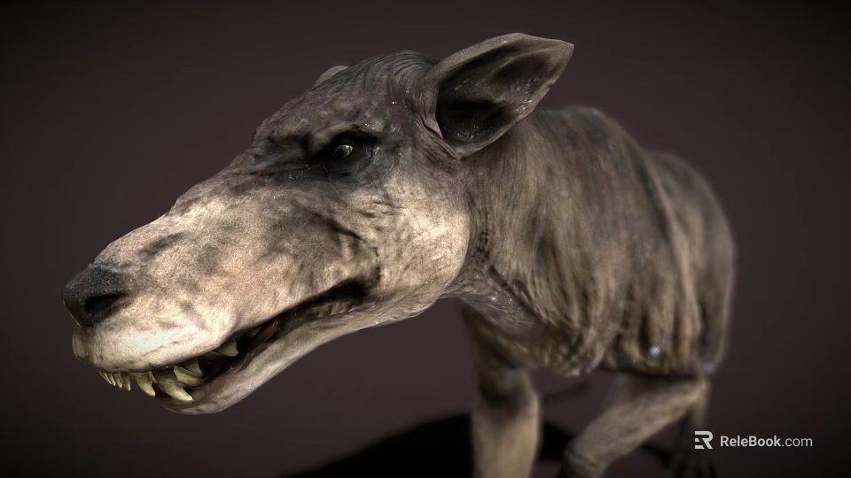 Fierce Fantasy Creature Character With Rough Skin And Sharp Teeth For Game Or Movie 3d model 