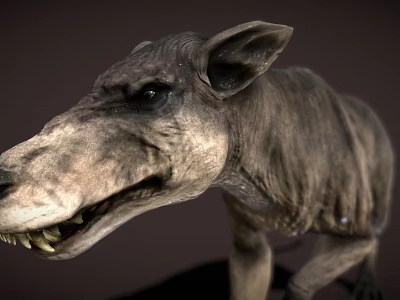Fierce Fantasy Creature Character With Rough Skin And Sharp Teeth For Game Or Movie 3d model