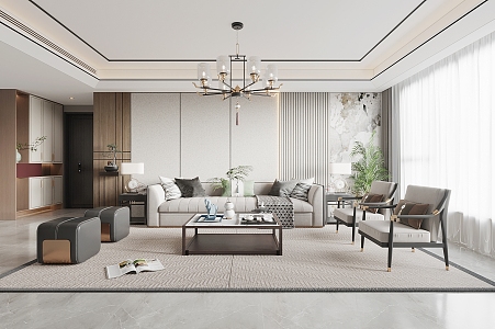 New Chinese Living Room 3d model