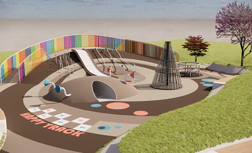 Park Children's Amusement Park Amusement Park Rides 3d model