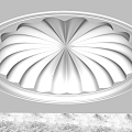 French European-style Ceiling French-style Arched Round Ceiling Special-shaped Ceiling 3d model