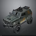 Rugged Military Off Road Vehicle With Camouflage Paint And Large Tires