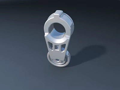 Road Facilities Metal Component With Circular Ring And Silver Structural Design 3d model