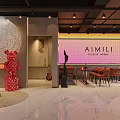 AIMILI Bar Interior Design With Cocktail Whisky Red Bear Sculpture Marble Floor And Chandeliers