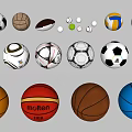 Various Sports Equipment Featuring Soccer Basketball Volleyball Rugby Tennis and Golf Balls