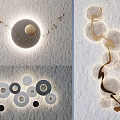 Modern Circular Wall Decor With Gold Silver Rings And Illuminated Layered Design