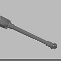 3D Rendered Mechanical Connecting Rod Component With End Joints And Central Structure