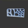 Modern White Decorative Furniture With Unique Irregular Hole Cutout Design