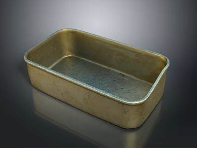 Sturdy Rectangular Metal Storage Box For Daily Household Use And Organization 3d model