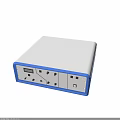 Electronic Equipment Enclosure With White Main Body Blue Green Accent Edges