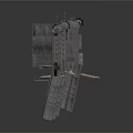Gray Industrial Platform Structure Design With Railings And Support Pillars