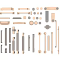 Various Door Handles Collection With Different Styles And Metal Materials For Home Use