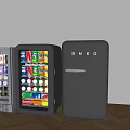 SMEG Refrigerators And Freezers With Vintage Design Filled With Colorful Beverage Cans