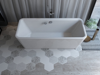 Nordic bathroom bathtub 3d model