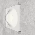 Modern Sleek Wall Light Mounted On White Textured Wall With Soft Glow 3d model