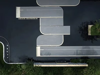 Modern Landscape Demonstration Area Zhonghai Cuiyu Jiangnan Exhibition Area Real Estate Sales Office Landscape 3d model