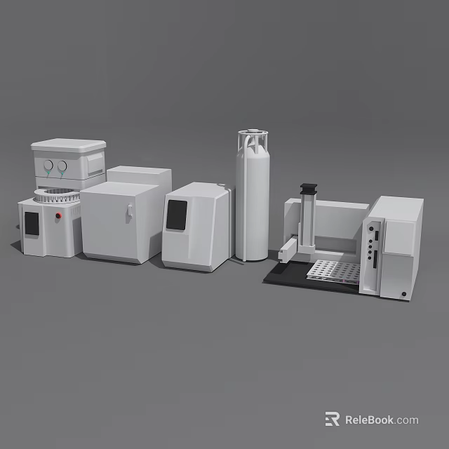 Various Types of Medical Devices Including Laboratory Equipment and Clinical Instruments 3d model 