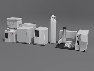 Various Types of Medical Devices Including Laboratory Equipment and Clinical Instruments 3d model