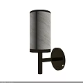 Modern Wall Lamp With Marble Textured Shade And Metal Bracket Design 3d model