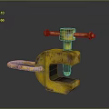 Rusty Yellow Clamp Hardware Tool with Durable Build for Secure Holding Applications