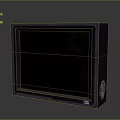 Modern Purple Frame Television With Black Screen And Sleek Minimalist Design