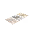 Modern Square Carpet With Abstract Beige Gray Gold Blue Artistic Patterns