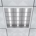 Modern Ceiling Grille Light With Multiple Tubes And Perforated Panel Design