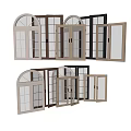 Various Stylish Window Designs With Different Frame Colors And Glass Panels