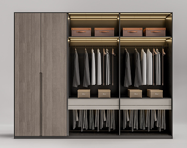 Modern wardrobe 3d model