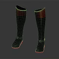Sleek Gray Knee High Boots with Pink Accents and Ankle Straps for Modern Fashion