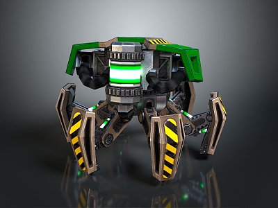 Robot Spider Robot Mecha Spider Science Fiction Spider Mechanical Spider Battery Spider Tower Defense 3d model