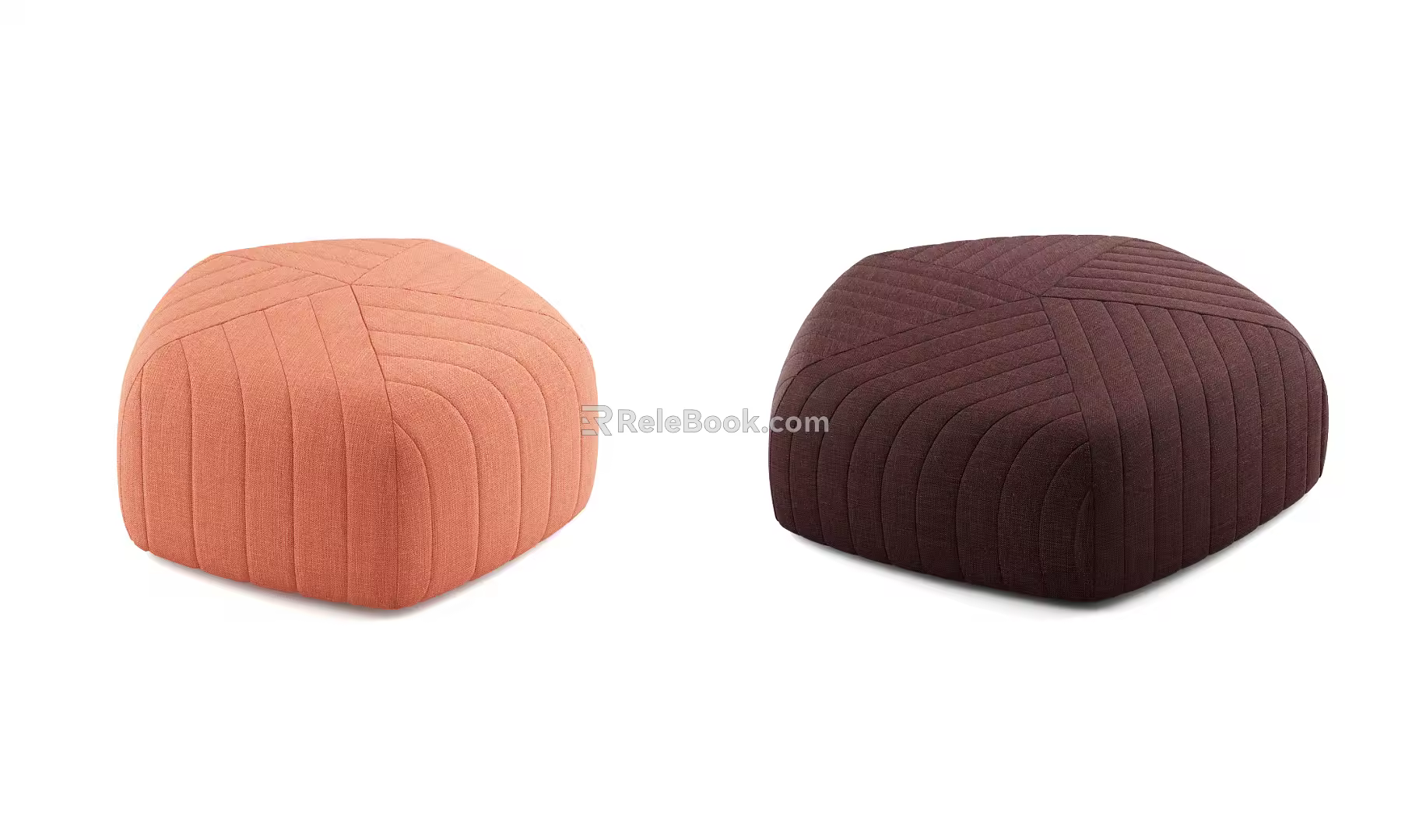 Modern sofa stool fabric creative cushion 3d model