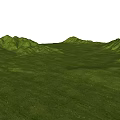 Green Rolling Hills Garden Landscape With Lush Grass And Natural Terrain