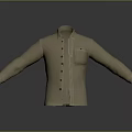 Stylish Beige Leather Jacket With Collared Neck Buttoned Front And Chest Pocket