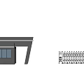 Modern Security Guard Booth with Windows and Retractable Security Gate Design