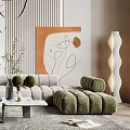 Modern Sofa Coffee Table Combination Sofa Coffee Table 3d model