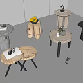 Side Table Round Side Table Metal Side Table Solid Wood Side Table Marble Side Table 3d model