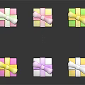 Colorful Decorative Gift Boxes Featuring Ribbon Bows In Various Bright Colors