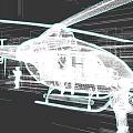 Black Military Helicopter with Camouflage Soldiers Standing Beside and Seated at Door Holding Rifles