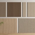 Wall Panel Grille Panel Wood veneer Decorative Panel Solid Board Wood Grille TV Background Wall 3d model