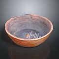 Hand Carved Terracotta Pottery Bowl With Sculpted Interior Design And Artisan Craftsmanship
