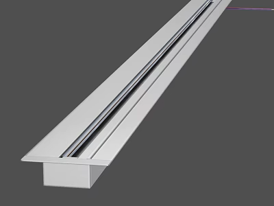 Modern Aluminum Ceiling Track Lighting System For Downlights And Spotlights 3d model