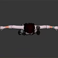 Female Mechanic Character With Long Brown Hair Glasses Black Vest White Top And Tool Belt