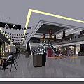 Spacious Modern Department Store Interior With Shopping Areas And Seating Zones