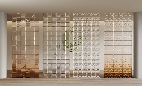 Glass partition 3d model