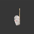 Disposable Tableware Set With Enjoy Printed Paper Container And Wooden Chopsticks