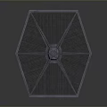 TIE Fighter Spacecraft Model for Space Exploration and Starship Design 3d model
